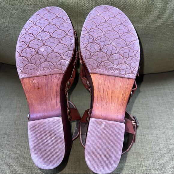 KORKS NEW Women's Dawson Wedge Sandals with Cork Footbed Brown Size 10 - Picture 11 of 11